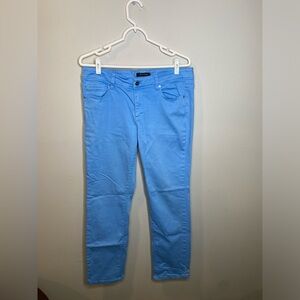 White House Black Market slim ankle women’s jeans light blue distressed size10R